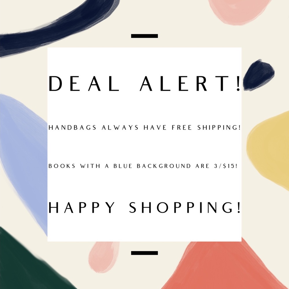 Free shipping on handbags! 🌀Blue Background Books are 3/$15.